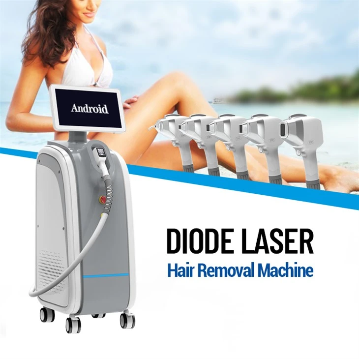 Laser minst pijnlijke 3 golflengte 755 808 1064 diodelaser ontharingsmachine